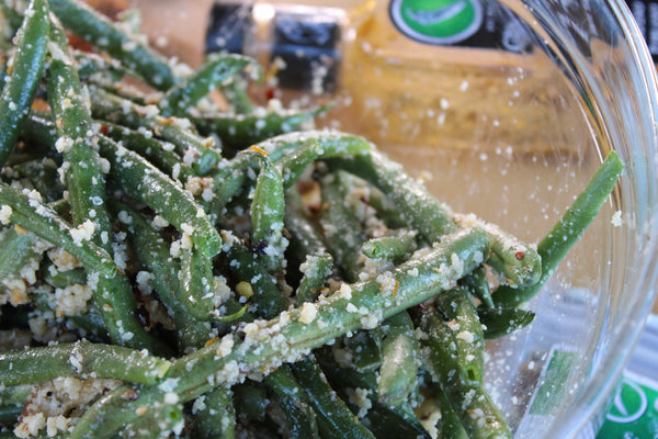 Garlic Parmesan Crusted Green Beans - Gindos
