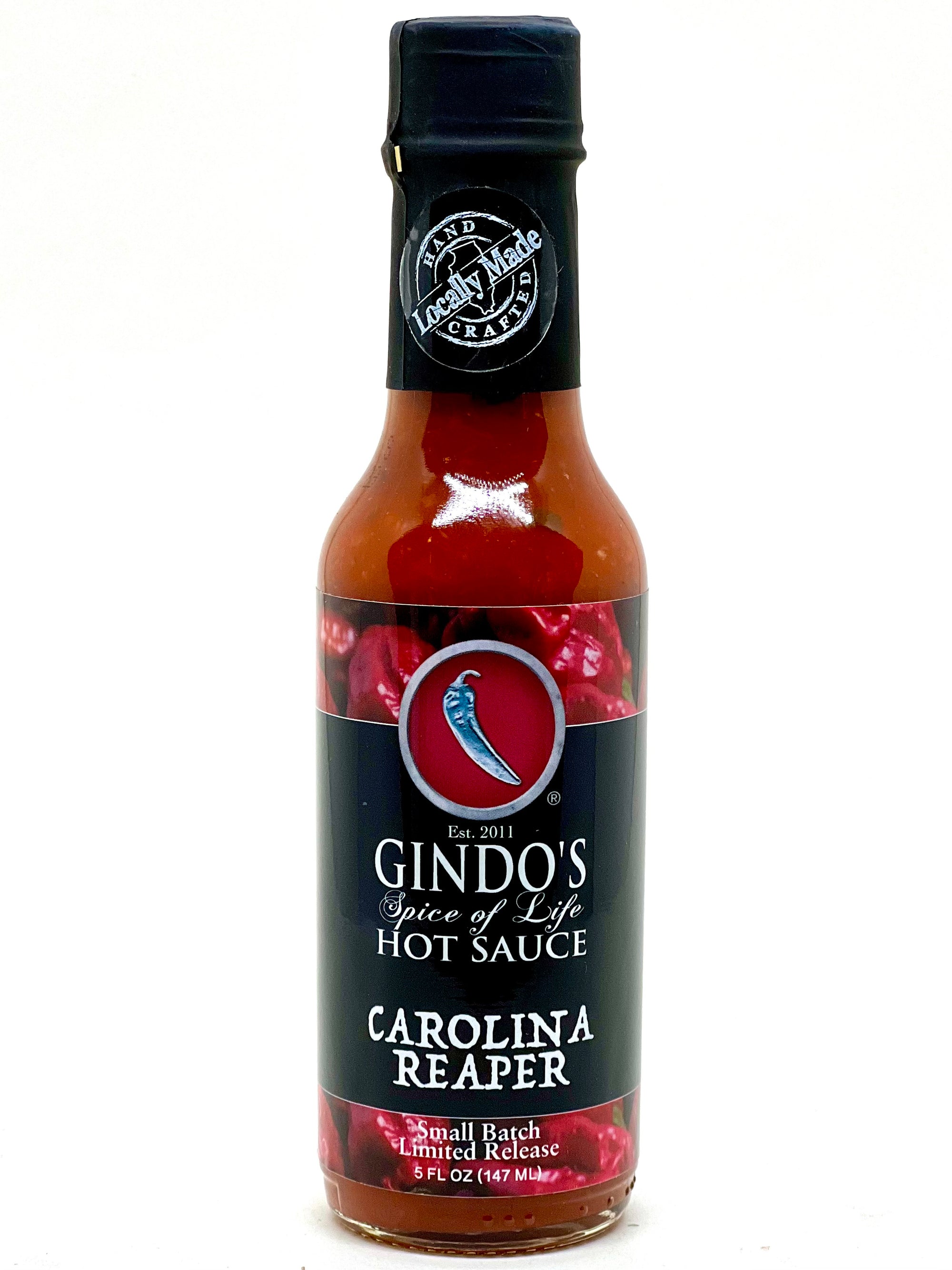 Gindo's Carolina Reaper pepper hot sauce is uniquely balanced with milder peppers and is super flavor driven, allowing you to experience the flavor of the Carolina Reaper pepper without getting burned by it's ferocious heat. It's a downright enjoyable experience! 
