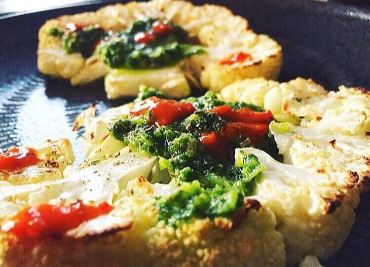 CAULIFLOWER STEAKS With Chimichurri Butter