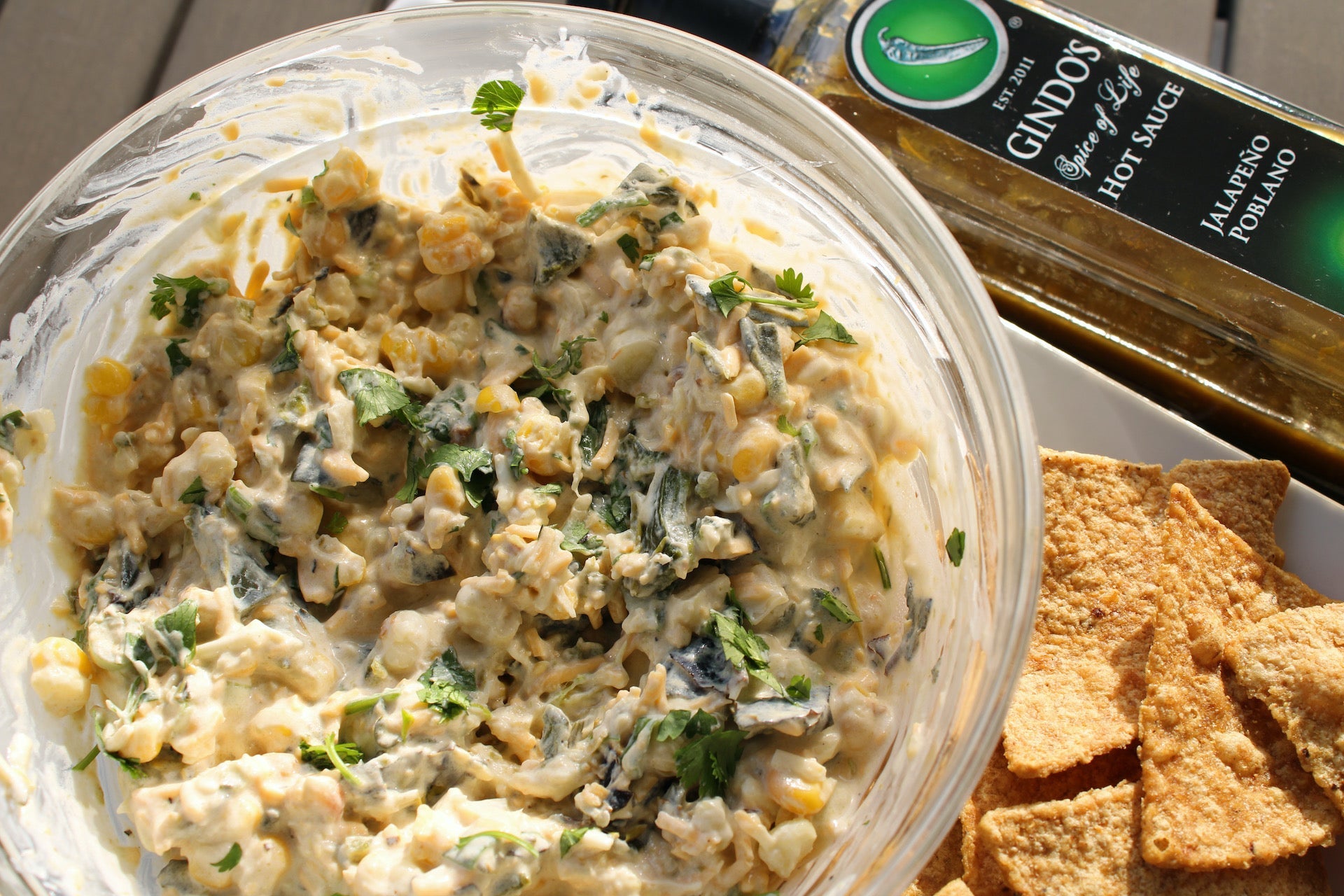 Smoky Poblano Sweet Corn Dip