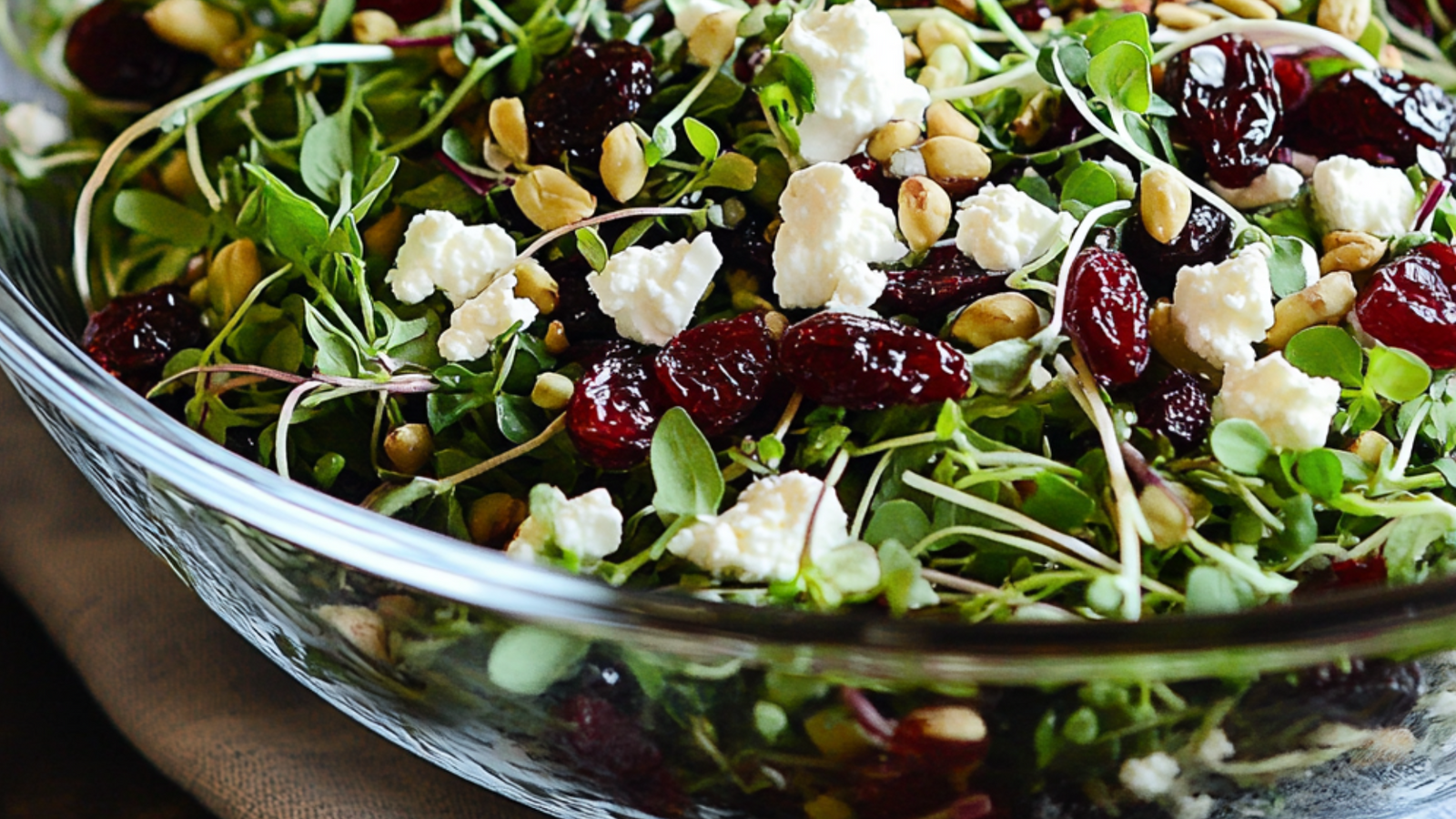 Gindo's Microgreens Salad with Jalapeno Poblano Vinaigrette