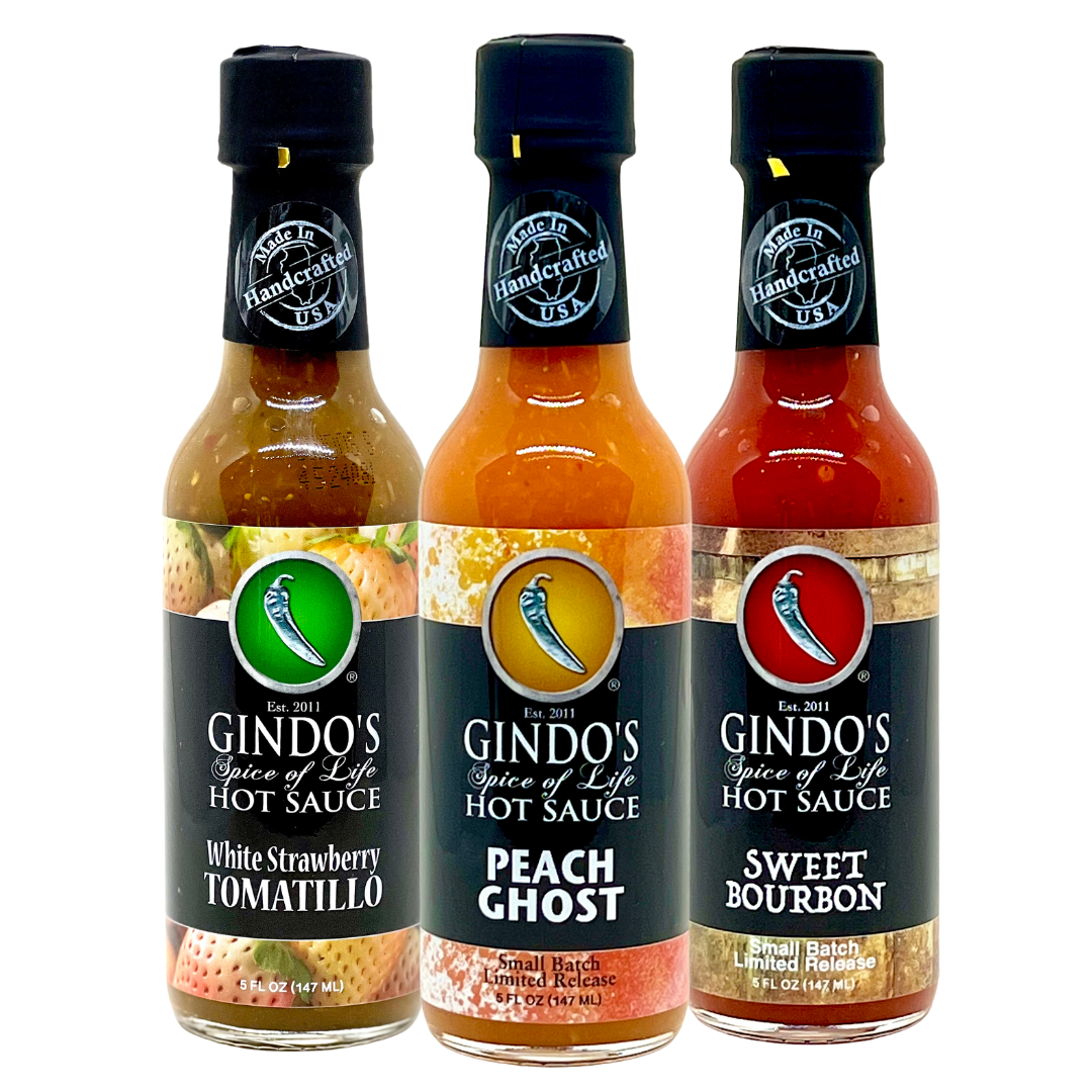Gindo's January 2024 Hot Sauce of the Month Featured 3 Bottles