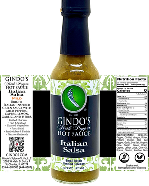 Italian Salsa Hot Sauce | Mild Italian-Inspired Green Pepper Sauce