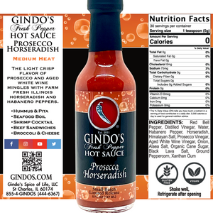 Prosecco Horseradish Hot Sauce | Medium Heat