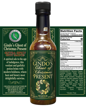 Gindo’s Ghost of Christmas – Extra Spicy Holiday Hot Sauce Gift Set