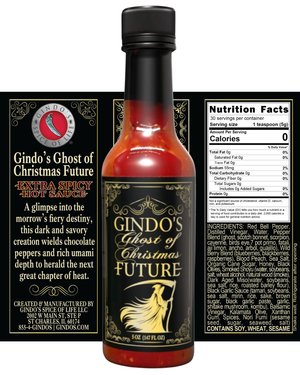Gindo’s Ghost of Christmas – Extra Spicy Holiday Hot Sauce Gift Set