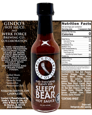 Sleepy Bear Beer Hot Sauce | 2025 Werk Force Brewing Collaboration