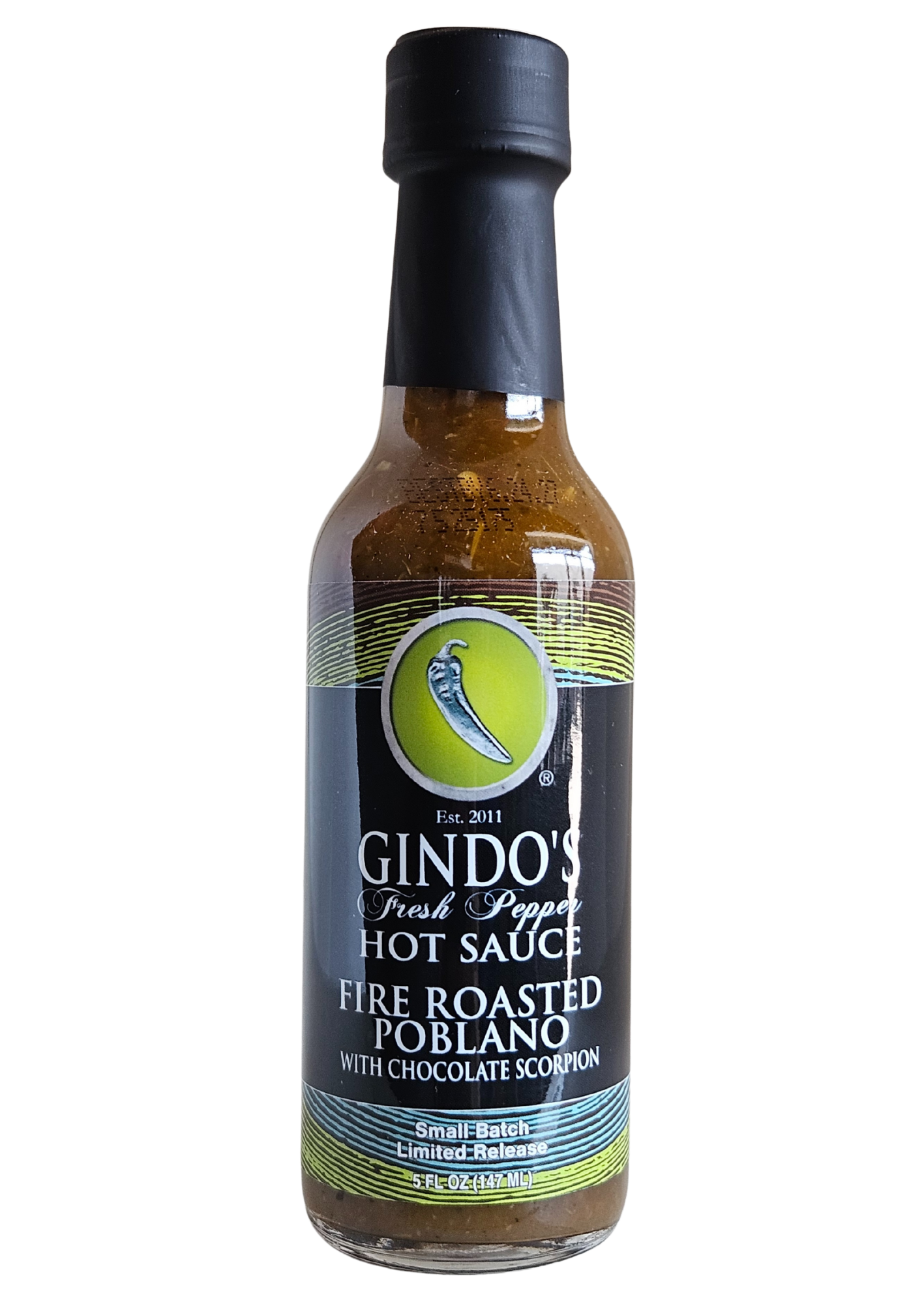 Fire Roasted Poblano Hot Sauce with Chocolate Scorpion