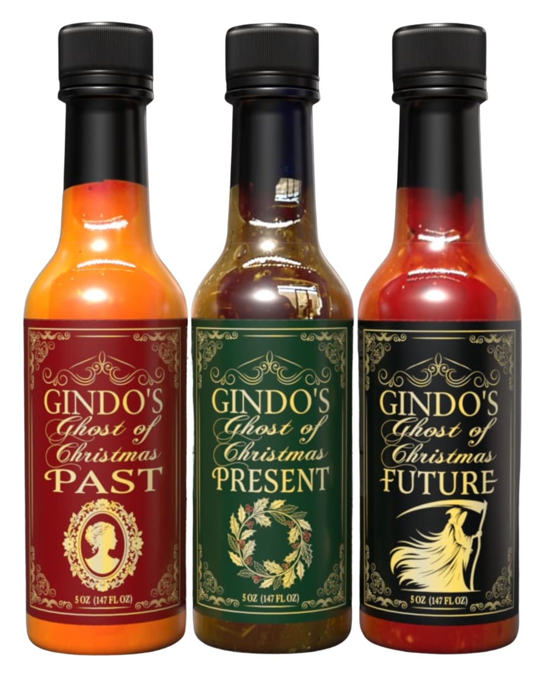 Gindo’s Ghost of Christmas – Extra Spicy Holiday Hot Sauce Collection