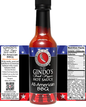 All American BBQ Hot Sauce | Smoky Habanero BBQ Sauce, Medium