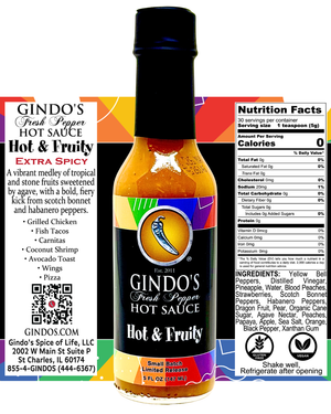 Hot & Fruity Hot Sauce | Extra Spicy Tropical Fruit Sauce