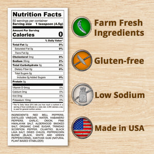 Gindos Smoked Garlic Cilantro Hot Sauce nutrition panel