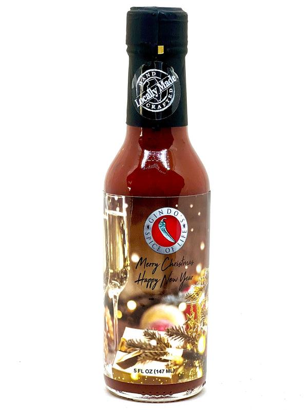 Merry Christmas Happy New Year bottle