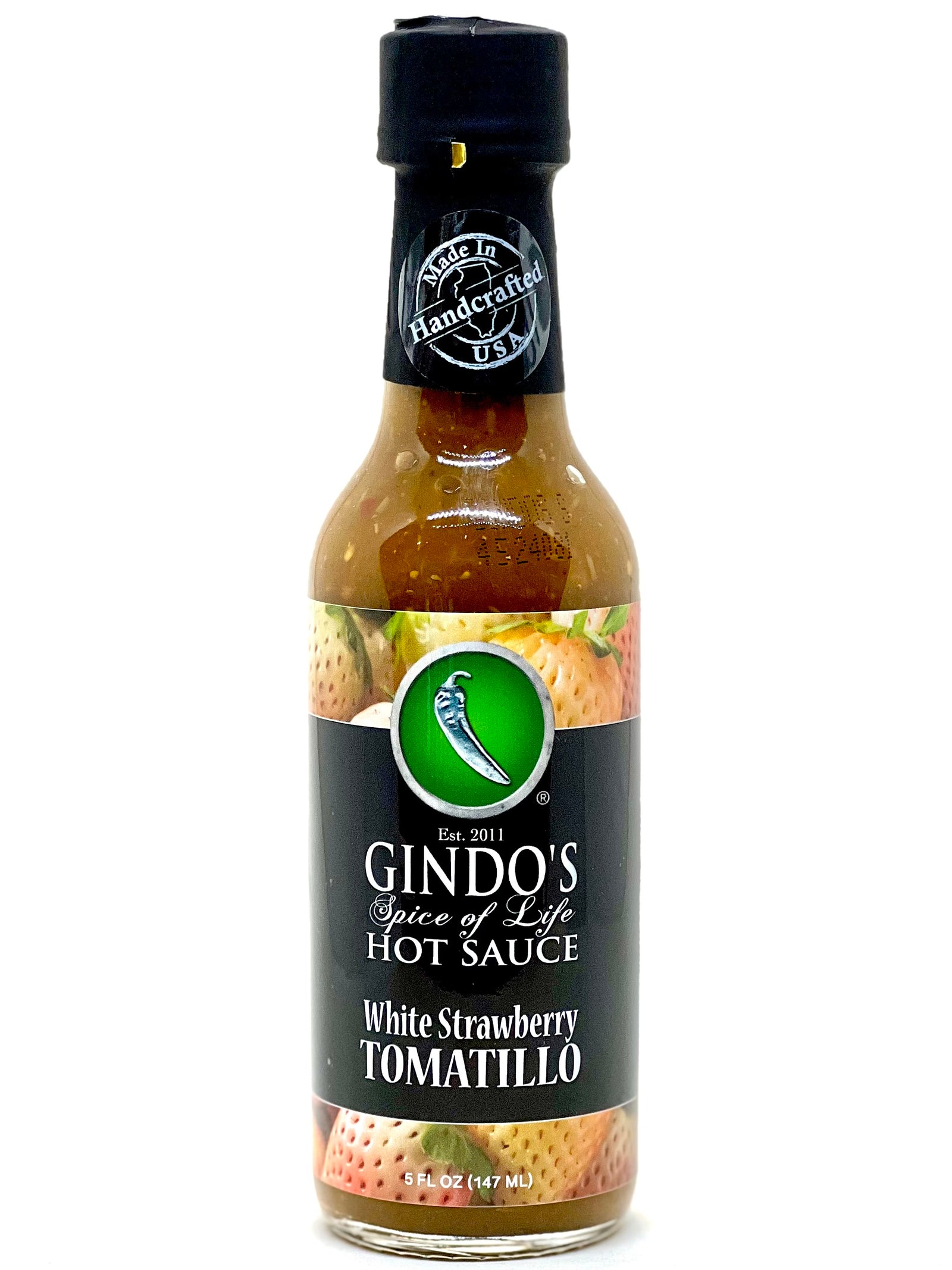 White Strawberry Tomatillo Hot Sauce