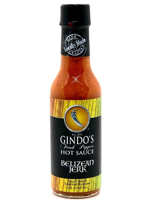 Gindo's Belizean Jerk Hot Sauce, fresh, spicy, delicious.