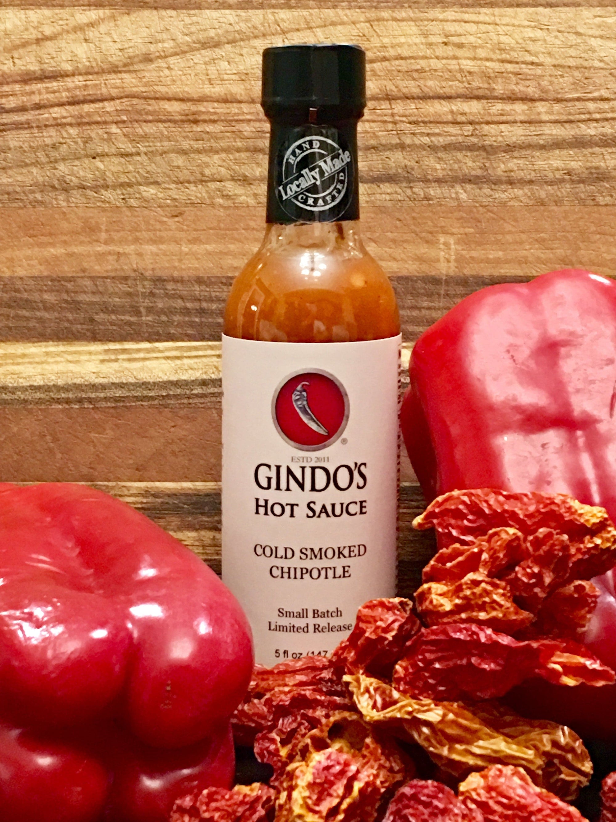 Gindo's Cold Smoked Chipotle Craft Hot Sauce