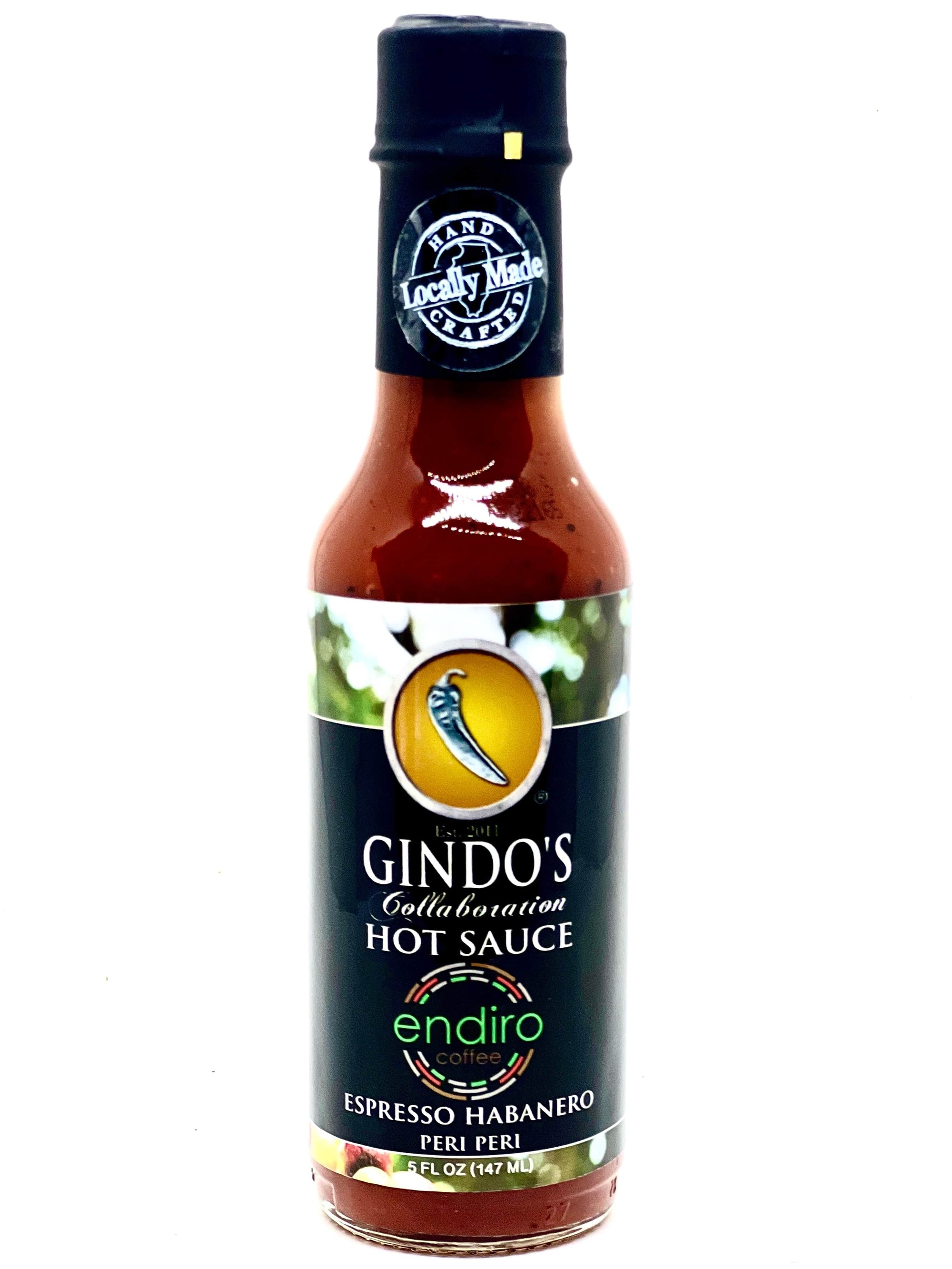 Gindo's Espresso Habanero Peri Peri, Gindo's Collaboration Hot Sauce with Endiro Coffee