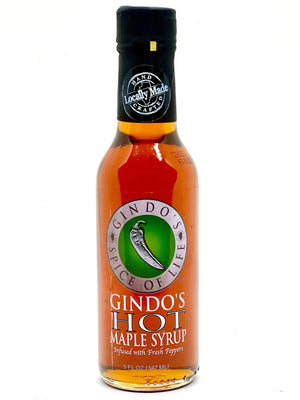 Gindos Hot Maple Syrup on white background