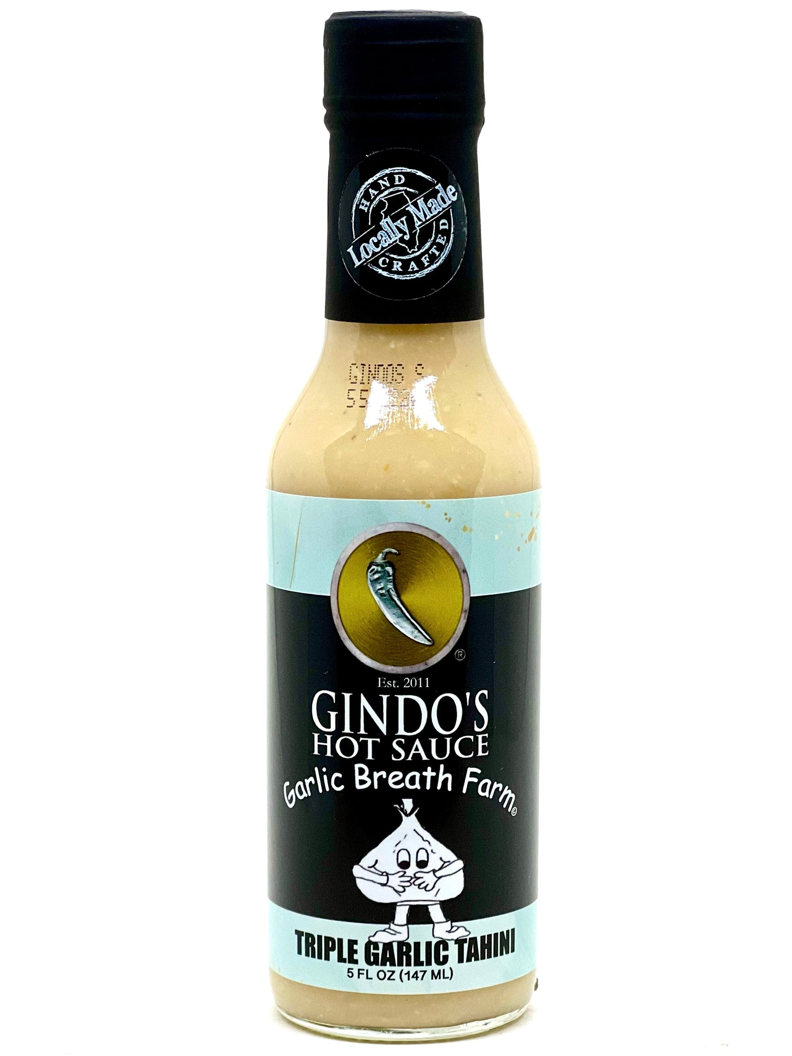 Another awesome collaboration hot sauce with Garlic Breath Farm! This mild hot sauce is a blend of organic hardneck Romanian Red garlic, Porcelain Music garlic and Georgian Fire garlic, white gypsy peppers, white ghost peppers and sesame seeds.