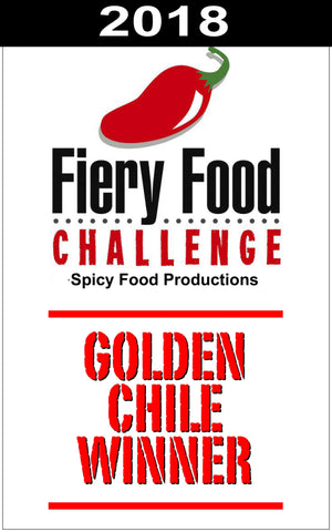 Gindo's Chocolate Moruga Scorpion 2018 Golden Chile Winner Fiery Food Challenge Texas
